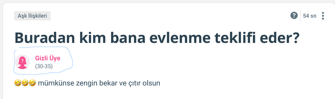 Buradan kim bana evlenme teklifi eder?