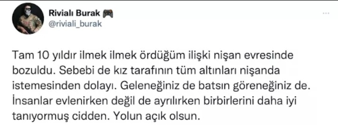 Takı meselesi yüzünden 10 senelik ilişkisi biten adam isyan etti! Bu kadar kolay mı bitmesi sizce?