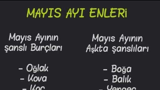 Mayıs ayının enlerinde nesiniz?