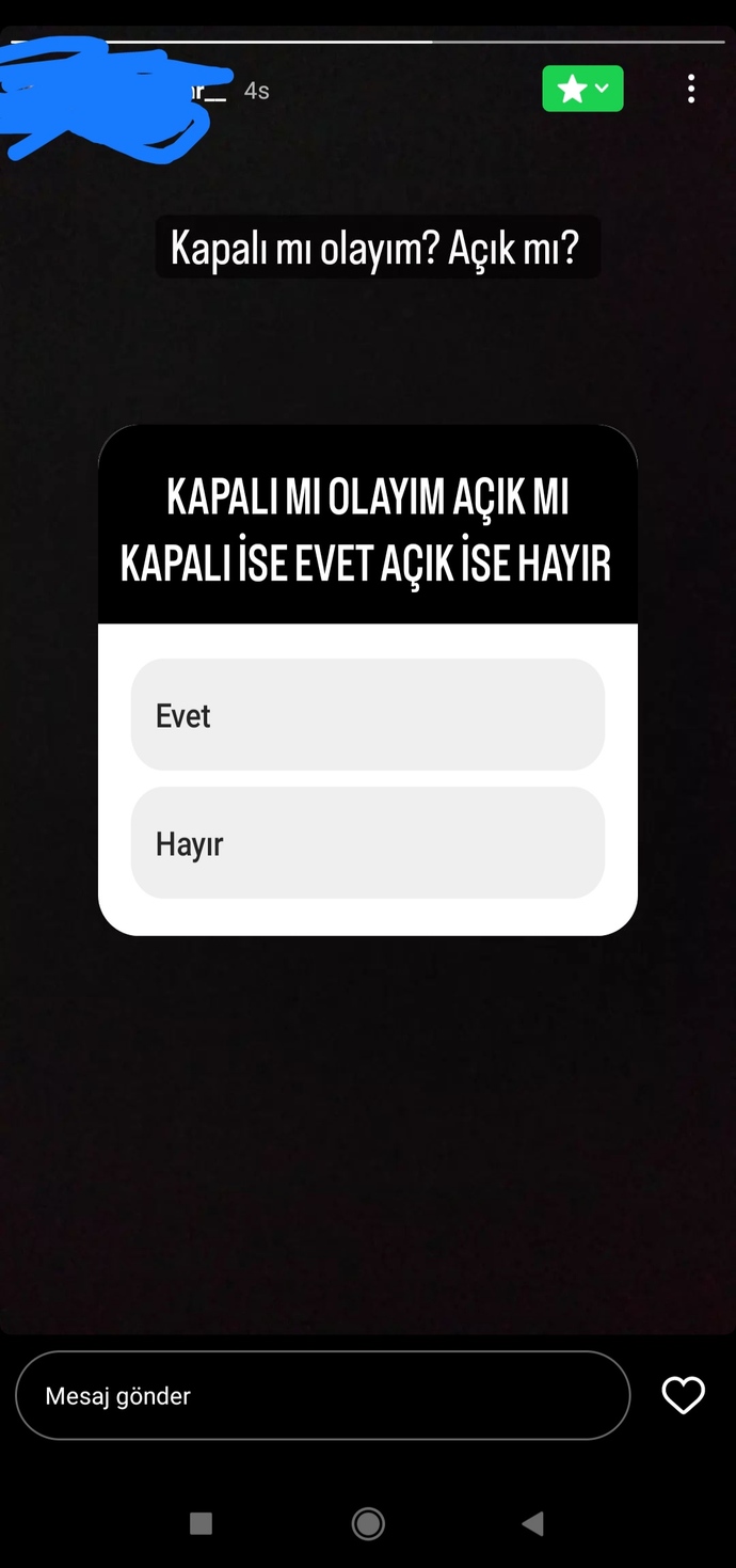 İnstagram da böyle bir story görseydiniz tepkiniz ne olurdu?