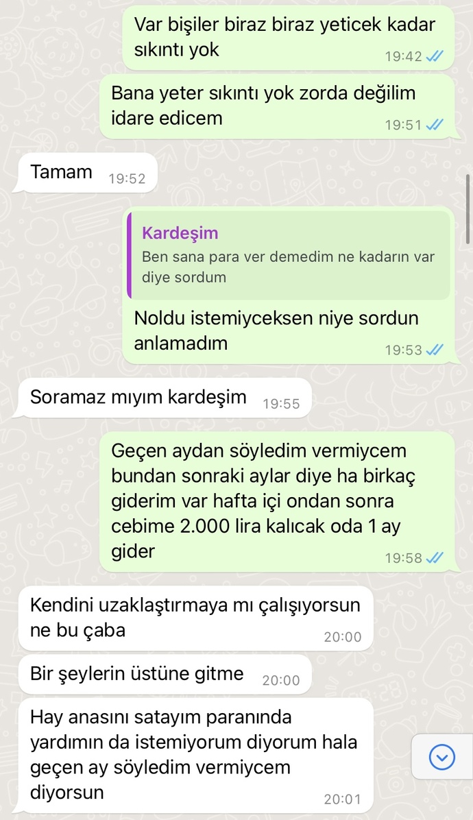 En yakın arkadaşımla aram para yüzünden bozuldu. Sizce kim haklı?