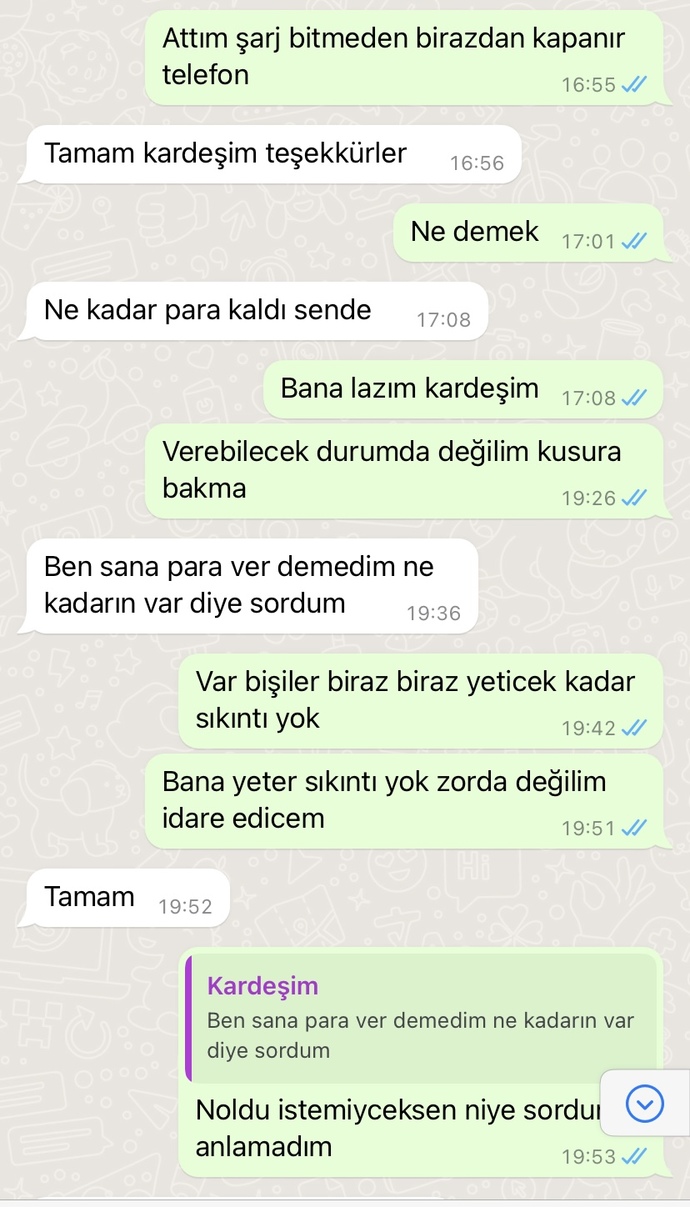 En yakın arkadaşımla aram para yüzünden bozuldu. Sizce kim haklı?