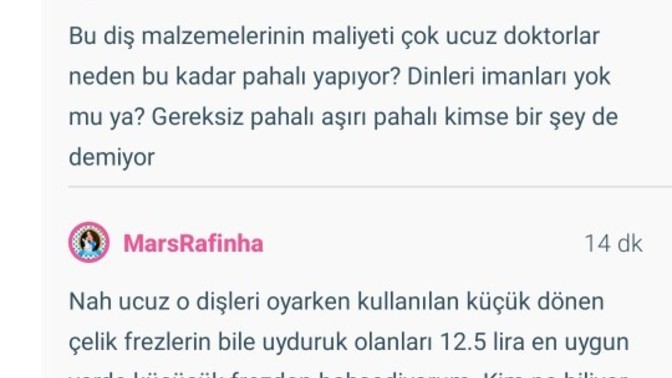 Diş tedavileri hakkında ne düşünüyorsunuz?