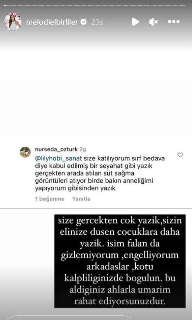 Melodi Elbirlilerden bebeğini bırakıp seyahate gittiği için gelen eleştirilere sert yanıt! Sizce haklı mı?