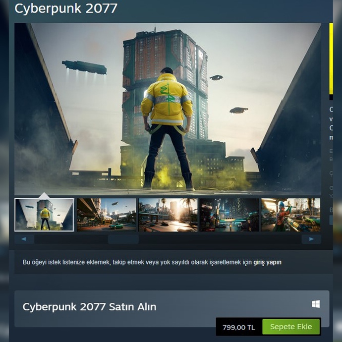 Cyberpunk 2077 oyununa yine zam geldi, 800 TL oldu! Bir oyuna bu kadar para verir miydiniz?