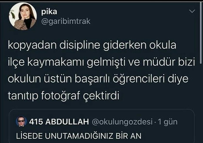 Lisede unutamadığınız anınız?