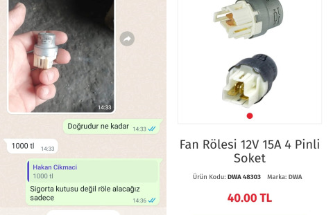 Araba parçası için ustanın istediği fiyat ve internet fiyatı! Bu ne böyle, işçilik için bu normal mi?