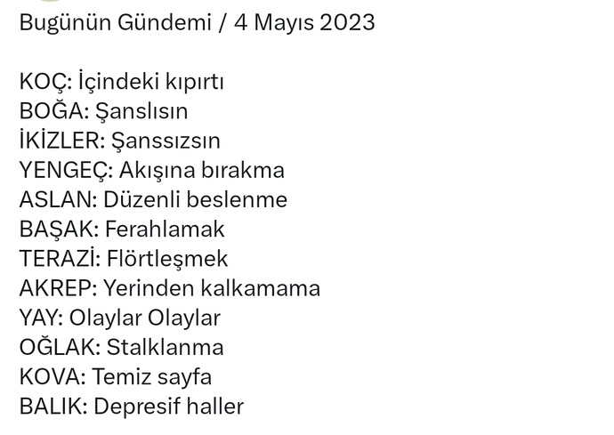 Burcunuza göre bugün gündeminizde ne var?