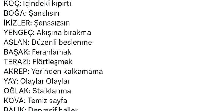 Burcunuza göre bugün gündeminizde ne var?
