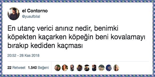 Hayatındaki en utanç verici olay neydi?