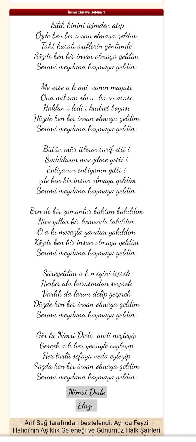 Sizi en çok anlatan şarkı sözü?