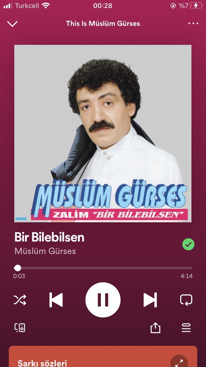 Anlık olarak hangi şarkıyı dinliyorsunuz?
