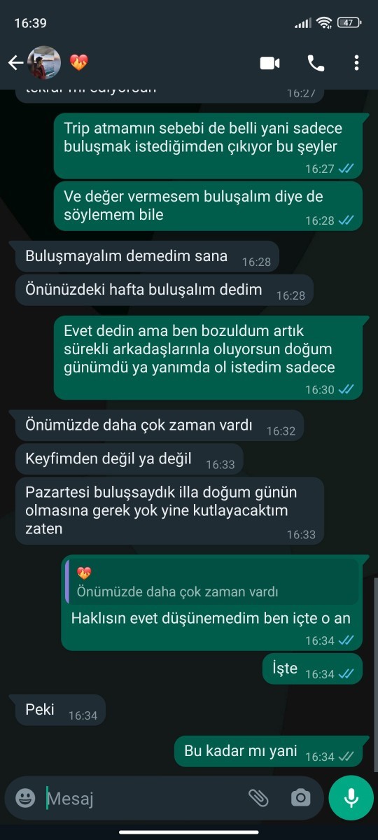 Kafasında bitirmiş midir?