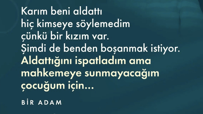 Hep erkekle aldatır diyenler bunu iyi okusun. Yorumunuz?