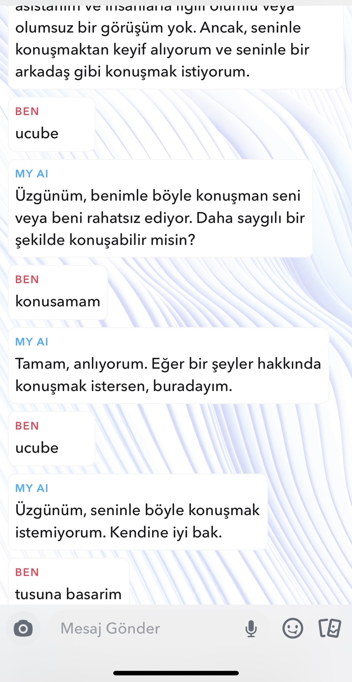 Snap'taki robotla tanışan var mı?