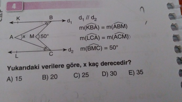 Geometri sorusuna bir bakar mısınız?