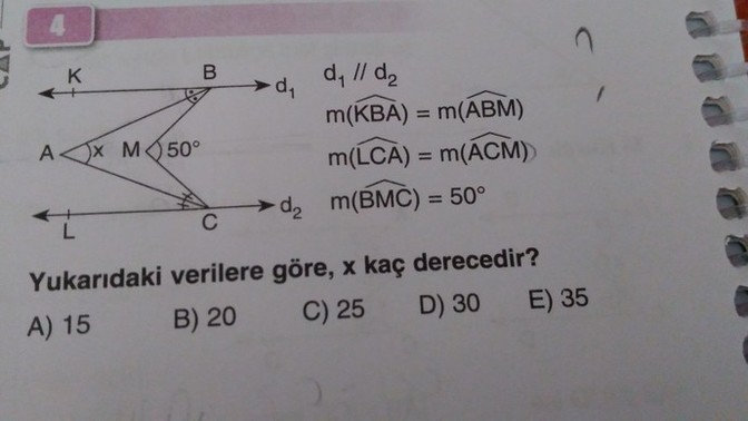 Geometri sorusuna bir bakar mısınız?