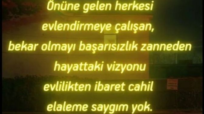 Senin kime saygın yok?