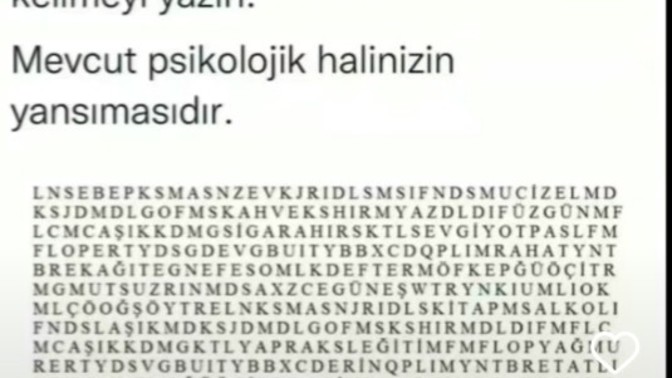 Kişilik testine gelirmisin?