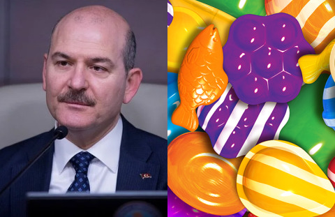 Süleyman Soylu, yorgun olduğu zamanlar eşinin telefonundan Candy Crash oynuyormuş. Siz neler oynuyorsunuz?