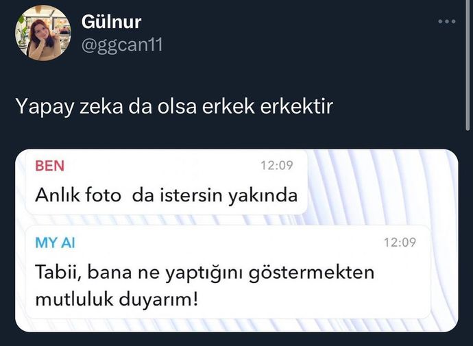 Son zamanların meşhur teknolojisi, yapay zekayı kullanıyor musun?