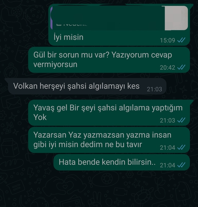 Böyle bir tepki veren kişinin numarası silinmeli mi?