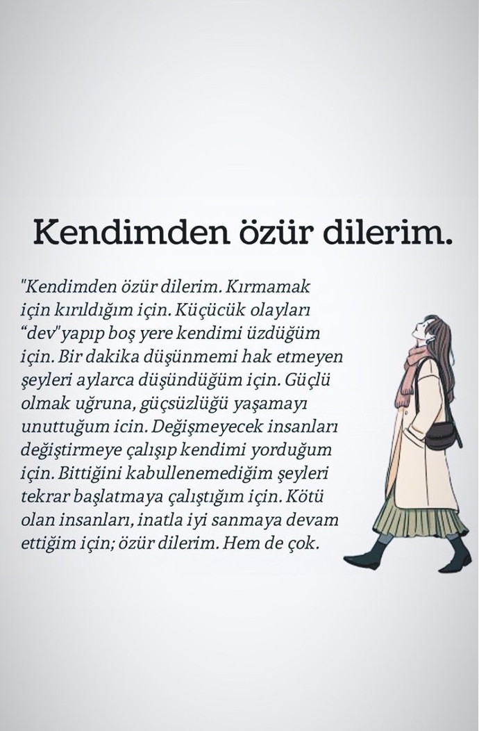 Kendinizden özür dilediniz mi?