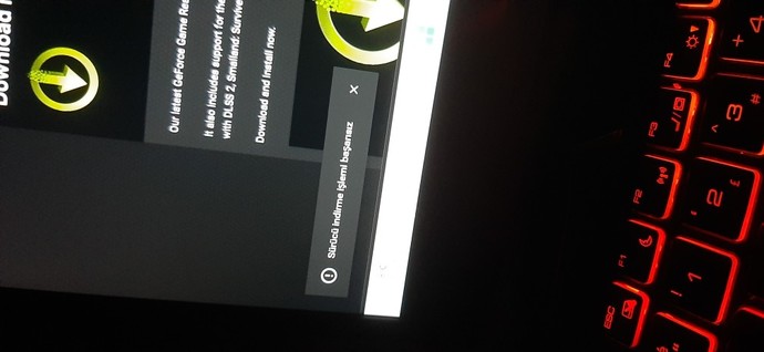 Nvidia Sürücüsü indirme işlemi başarısız hatası?