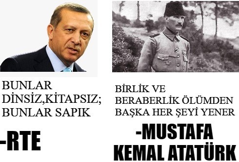 Mustafa Kemal Atatürkü mü daha çok seviyorsunuz yoksa Recep Tayyip Erdoğanı mı?