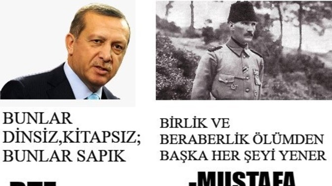 Mustafa Kemal Atatürk'ü mü daha çok seviyorsunuz yoksa Recep Tayyip Erdoğan'ı mı?