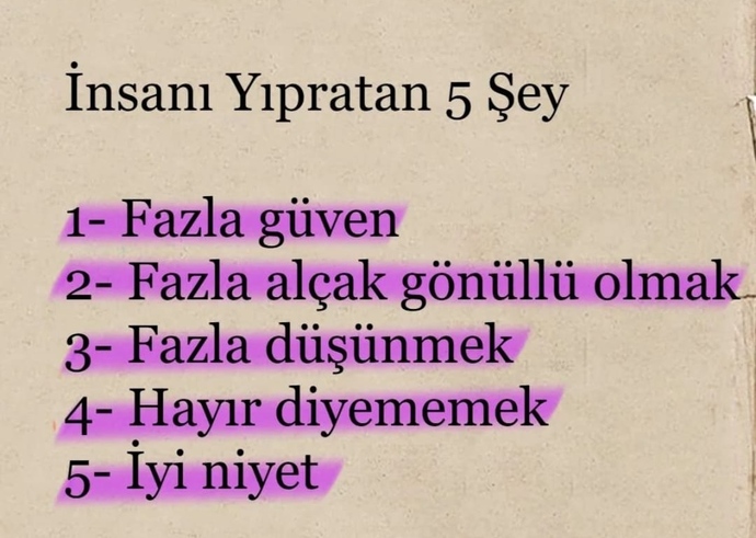 Sizi yıpratan şey nedir?