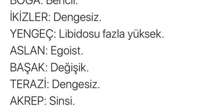 Hangi burç erkeğiyle neden sevgili olunmaz :> ?