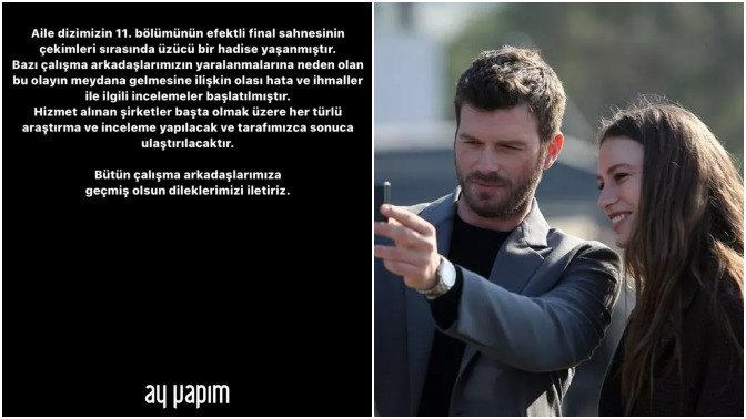 Aile dizisinin efektli sahne çekiminde kaza oldu, set çalışanları yaralandı. Sizce setlerdeki güvenlik önemleri yetersiz mi?