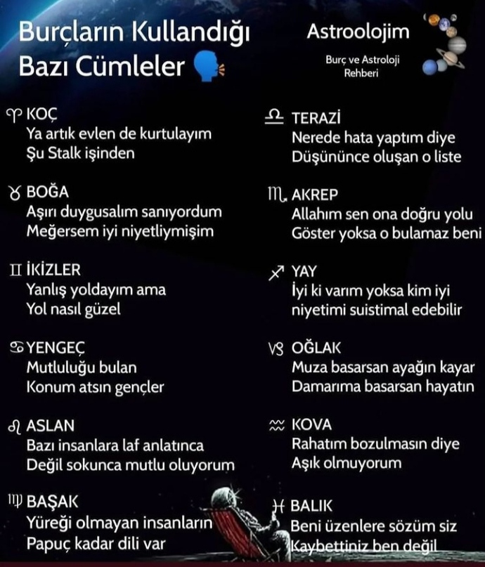Burcuna göre kullandığın favori cümlen neymiş 🤔?
