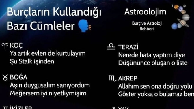 Burcuna göre kullandığın favori cümlen neymiş 🤔?