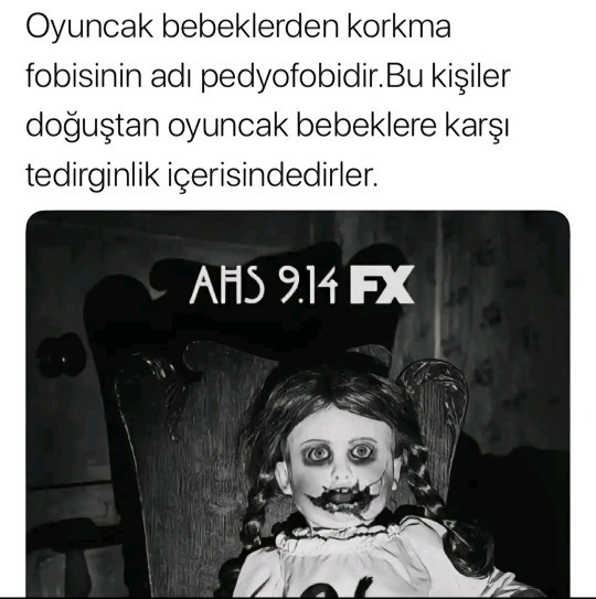 Oyuncak bebeklerden korkar mısın?