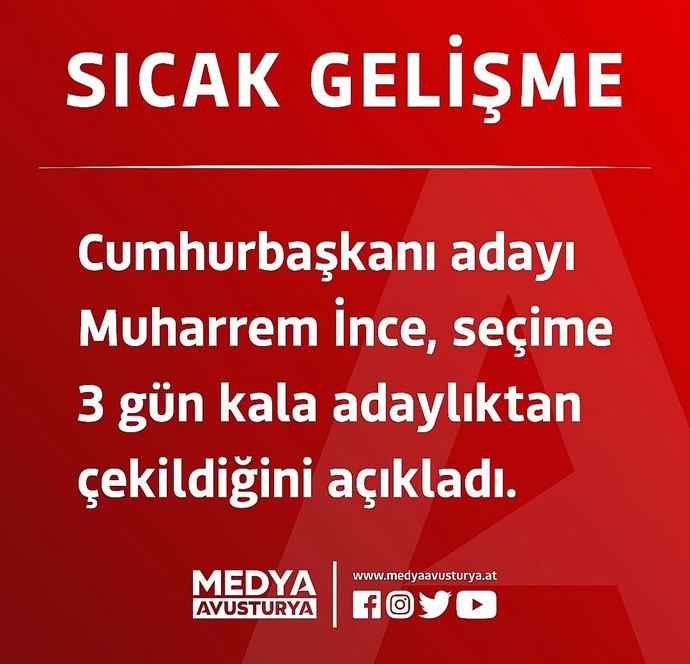Muharrem İnce adaylıktan geri çekildi, Bu tepki seçim sonuçlarını hangi yönde etkiler?