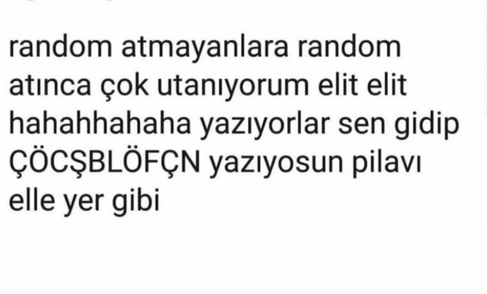 Randomcu musun, elit mi?