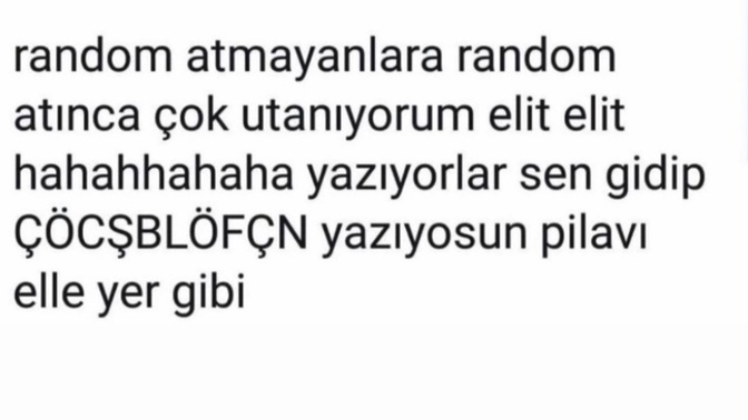Randomcu musun, elit mi?