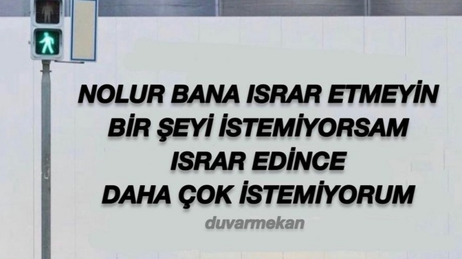 Israr edilince denileni yapar mısınız?