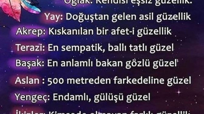 Burcunuz nasıl bir güzelliğe sahip =) ?