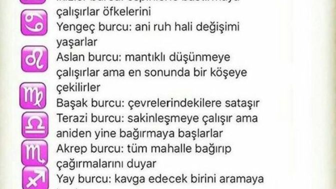 Burçlar kızgınken nasıl davranır?