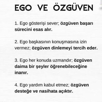 Öz güvenli misin, egolu mu?