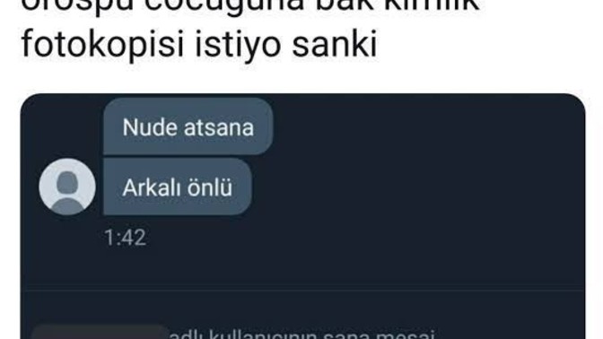 Nude isteyen erkekten olur mu?