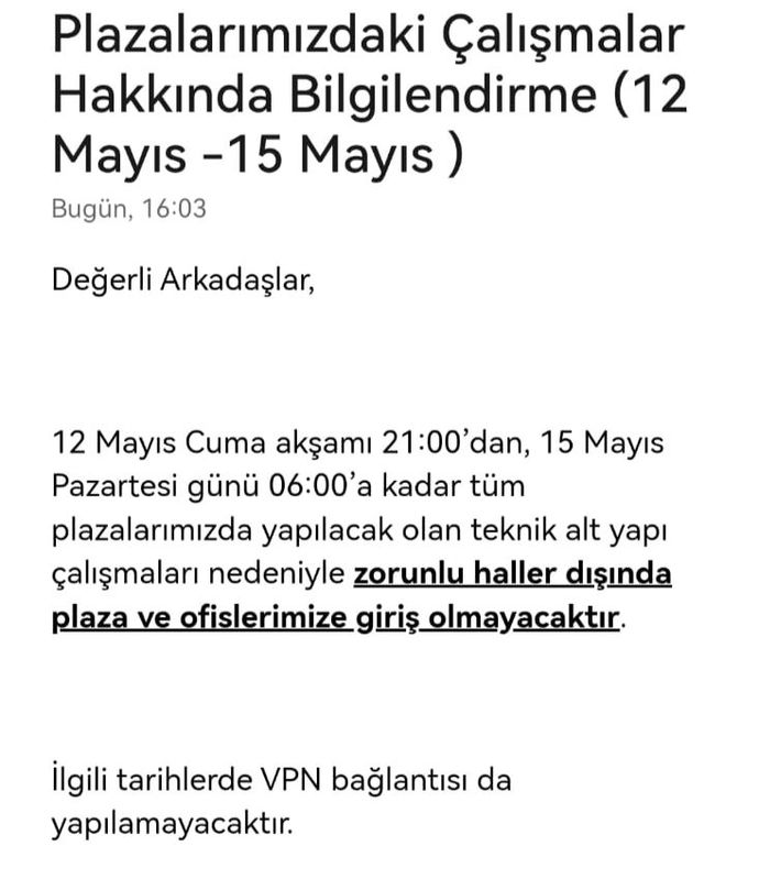 Turkcell, seçim gecesi altyapı çalışması nedeniyle çalışanlarının ofislere giremeyeceğini duyurdu. Bunun seçim günü yapılması yanlış değil mi?