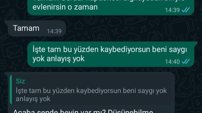 Bu konuşmalar boşanma sebebi değil mi?