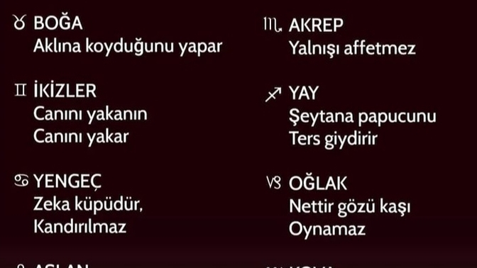 Senin burcun hangi özelliği taşıyor?