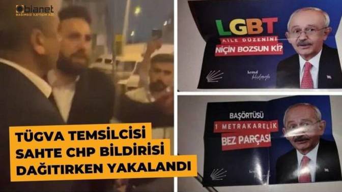 Sahte seçim broşürü dağıtırlarken yakalandılar! Size de seçim broşürü dağıttılar mı?