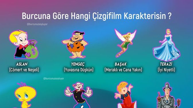 Burcuna göre hangi çizgi film karakterisin?