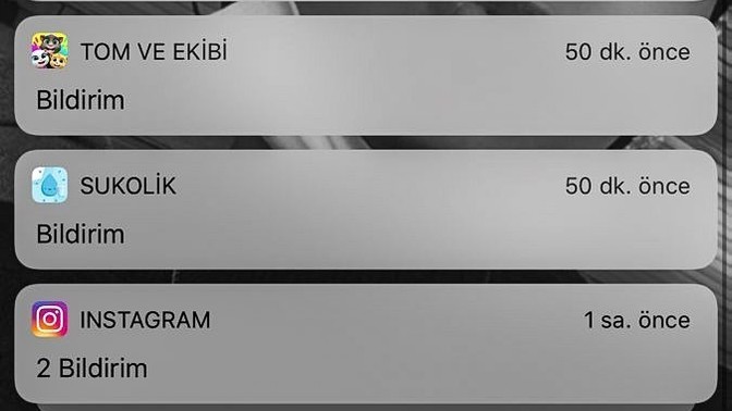 Size en çok hangi uygulamadan bildirim geliyor?